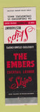 Matchbook Cover - Skip's Restaurant The Embers Chelmsford MA