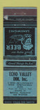Matchbook Cover - Echo Valley Inn West Springfield MA WORN