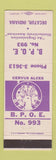 Matchbook Cover - Elks Lodge Decatur IN