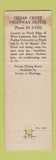 Matchbook Cover - Cedar Crest Motel West Lafayette IN WEAR