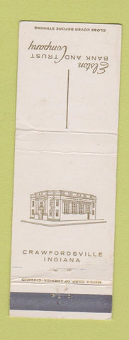 Matchbook Cover - Elston Bank and Trust Crawfordsville IN WEAR