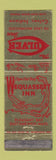 Matchbook Cover - Culver Inn Wequassett East Harwich MA Culver IN WORN
