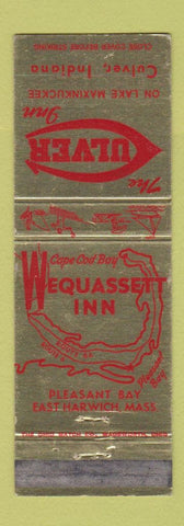 Matchbook Cover - Culver Inn Wequassett East Harwich MA Culver IN WORN