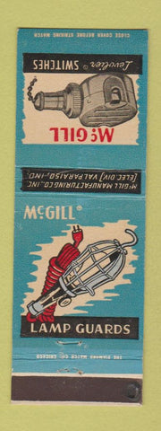 Matchbook Cover - McGill Lamp Guards Switches Valparaiso IN