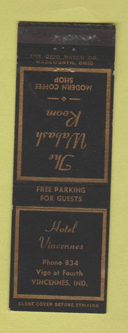 Matchbook Cover - Hotel Vincennes IN low phone #