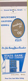 Matchbook Cover - State Bank Collins MS