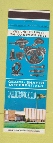 Matchbook Cover - Fairfield Gears Lafayette IN WEAR