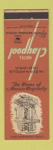 Matchbook Cover - Hotel Claypool Indianapolis IN