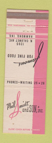 Matchbook Cover - Phil Smidt Restaurant Hammond IN