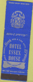 Matchbook Cover - Hotel Essex House Newark NJ