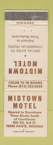 Matchbook Cover - Midtown Motel Terre Haute IN