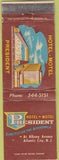 Matchbook Cover - President Hotel Motel Atlantic City NJ