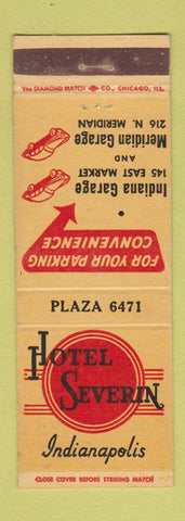 Matchbook Cover - Hotel Severin Indianapolis IN