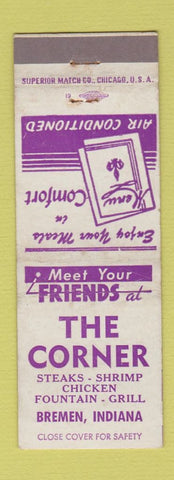 Matchbook Cover - The Corner Bremen IN
