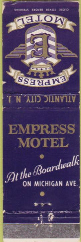 Matchbook Cover - Empress Motel Atlantic City NJ