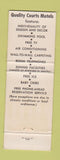Matchbook Cover - Quality Motel North Indianapolis IN WEAR