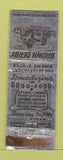 Matchbook Cover - Brown Derby Restaurant Evansville IN WORN