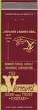 Matchbook Cover - Vermont Bank Trust Co