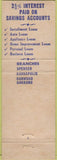 Matchbook Cover - Security Bank Salisbury NC