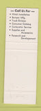 Matchbook Cover - Indiana Trailer Supply Elkhart IN