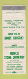 Matchbook Cover - Muncie Stone IN