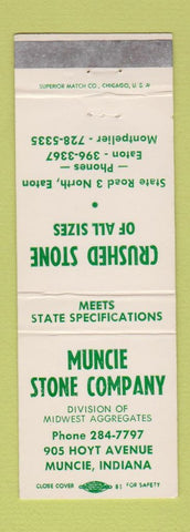 Matchbook Cover - Muncie Stone IN