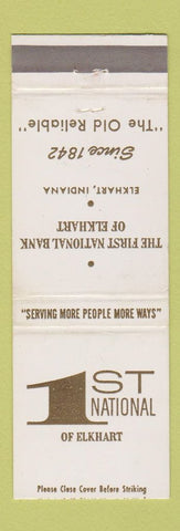 Matchbook Cover - First National Bank Elkhart IN