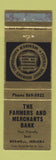 Matchbook Cover - Farmers and Merchants Bank Boswell IN