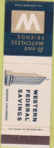 Matchbook Cover - Western Federal Savings Denver CO