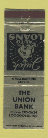 Matchbook Cover - Union Bank Loogootee IN WEAR