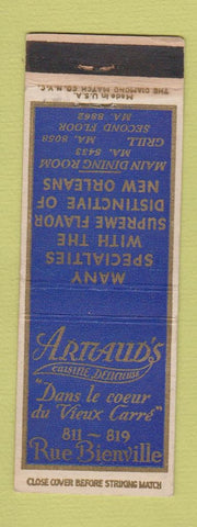 Matchbook Cover - Arnaud's Restaurnt New Orleans LA WORN