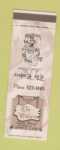 Matchbook Cover - Embers Steak House New Orleans LA