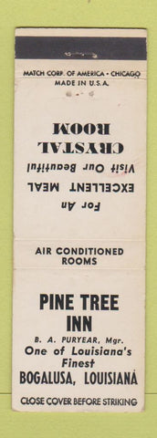 Matchbook Cover - Pine Tree Inn Bogalusa LA