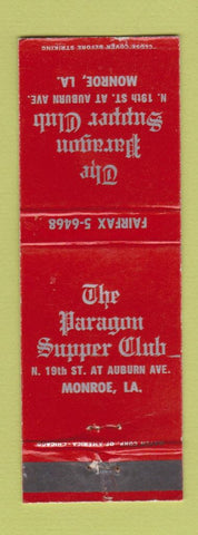 Matchbook Cover - Paragon Supper Club Monroe LA WEAR