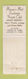 Matchbook Cover - Paragon Supper Club Monroe LA WEAR