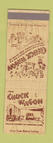 Matchbook Cover - The Chuck Wagon Lawrence KS