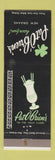 Matchbook Cover - Pat O'Brien's New Orleans LA