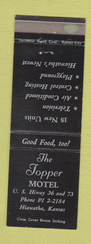 Matchbook Cover - Topper Motel Hiawatha KS