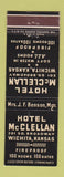 Matchbook Cover - Hotel McClellan Wichita KS