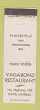 Matchbook Cover - Vagabond Restaurant Hays KS WEAR