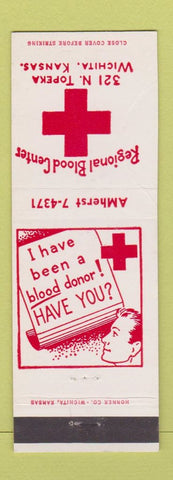 Matchbook Cover - Regional Blood Center Wichita KS WEAR