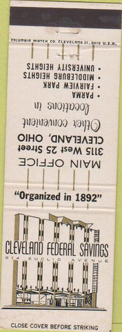 Matchbook Cover - Cleveland Federal Savings OH