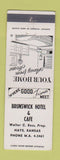 Matchbook Cover - Brunswick Hotel Cafe Hays KS