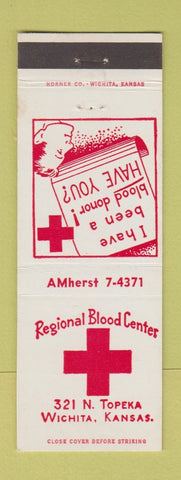 Matchbook Cover - Regional Blood Center Wichita KS