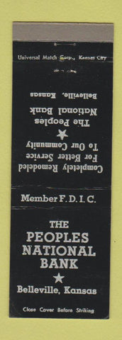 Matchbook Cover - Peoples National Bank Belleville KS WEAR