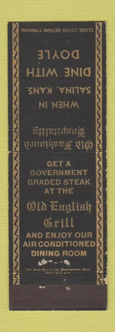 Matchbook Cover - Doyle Old English Grill Salina KS WEAR