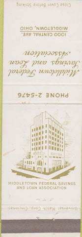 Matchbook Cover - Middletown Federal Middletown OH