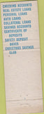 Matchbook Cover - Middletown Federal Middletown OH