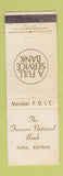 Matchbook Cover - Farmers National Bank Agra KS WEAR