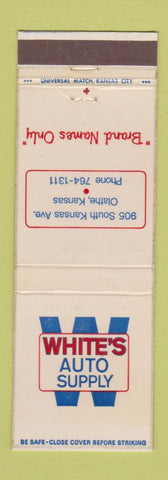 Matchbook Cover - White's Auto Supply Olathe KS